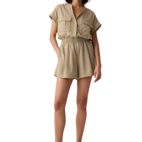 GAP Linen-Blend Utility Romper SIZE XXS NEW WITHOUT TAGS - Picture 5 of 5